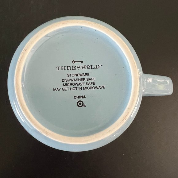 Two (2) Threshold YOU ARE THE BEST Robin Eggshell Blue Speckled Stoneware Mugs - Picture 8 of 9